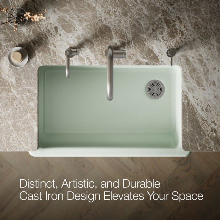 KOHLER K-6489 Whitehaven 35-3/4" undermount single-bowl farmhouse kitchen sink