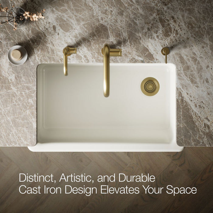 KOHLER K-6489 Whitehaven 35-3/4" undermount single-bowl farmhouse kitchen sink