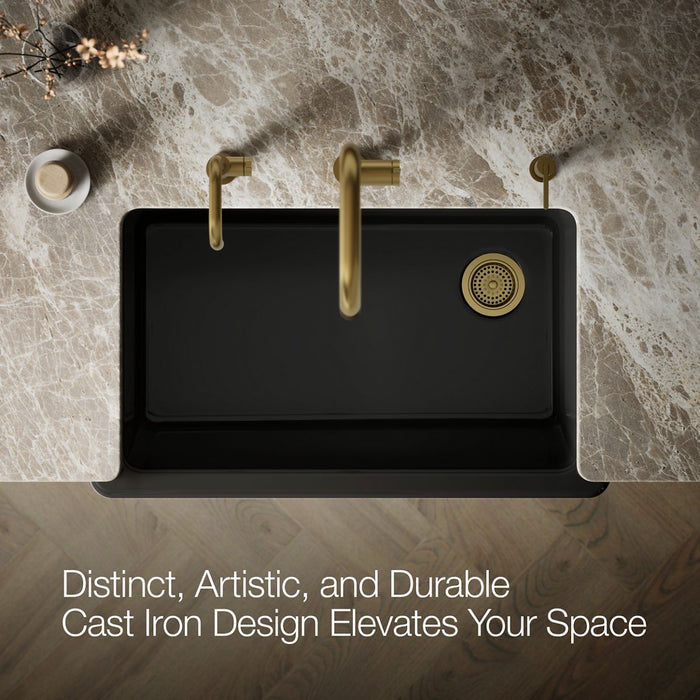 KOHLER K-6489 Whitehaven 35-3/4" undermount single-bowl farmhouse kitchen sink