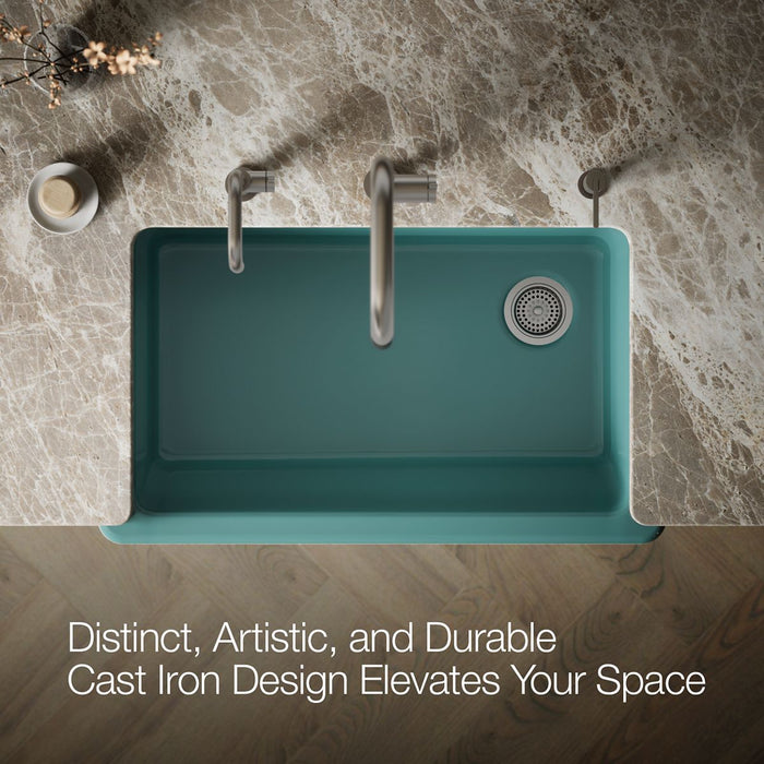 KOHLER K-6489 Whitehaven 35-3/4" undermount single-bowl farmhouse kitchen sink