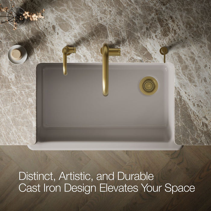 KOHLER K-6489 Whitehaven 35-3/4" undermount single-bowl farmhouse kitchen sink