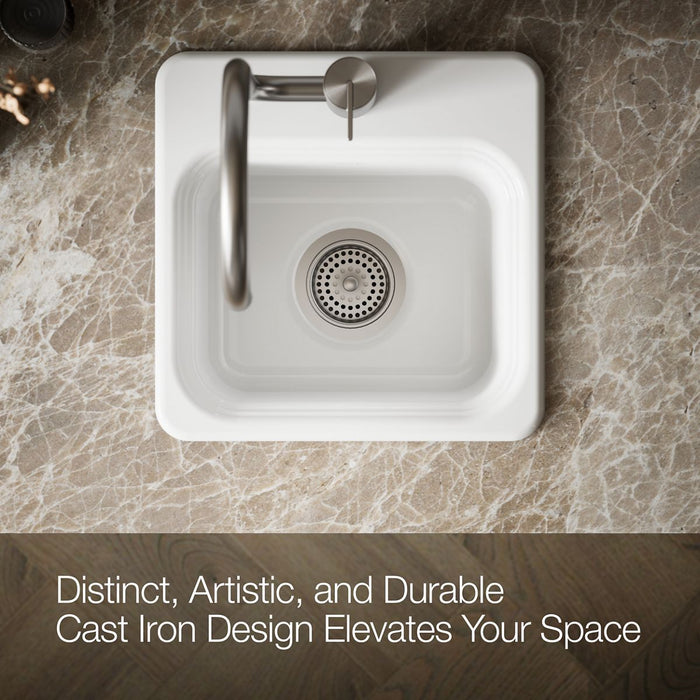 Kohler Northland 15" top-mount single-bowl bar sink