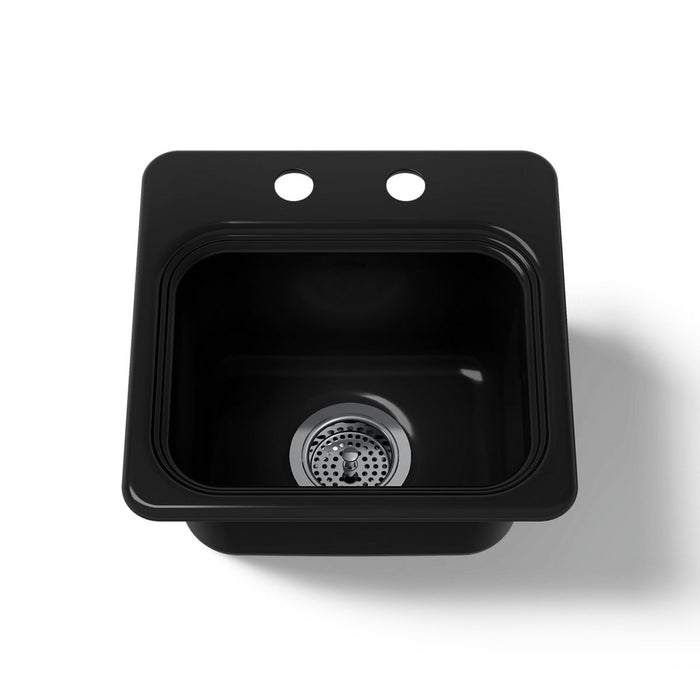 KOHLER K-6579-2 Northland 15" top-mount single-bowl bar sink, black black - view 4