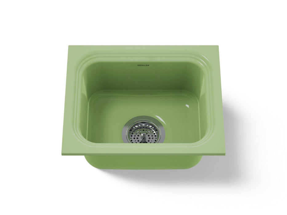 KOHLER K-6589-U Northland 15" undermount single-bowl bar sink, fresh green