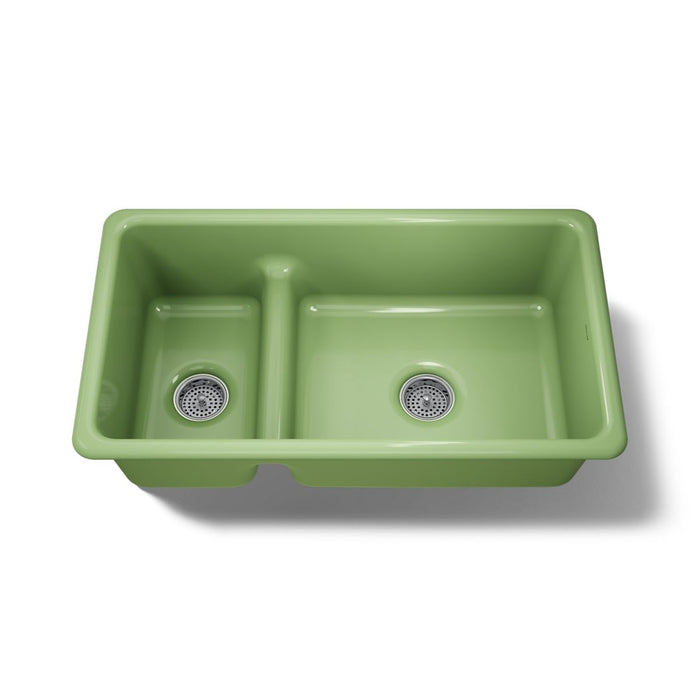 KOHLER K-6625 Iron/Tones Smart Divide 33" top-/undermount double-bowl kitchen sink