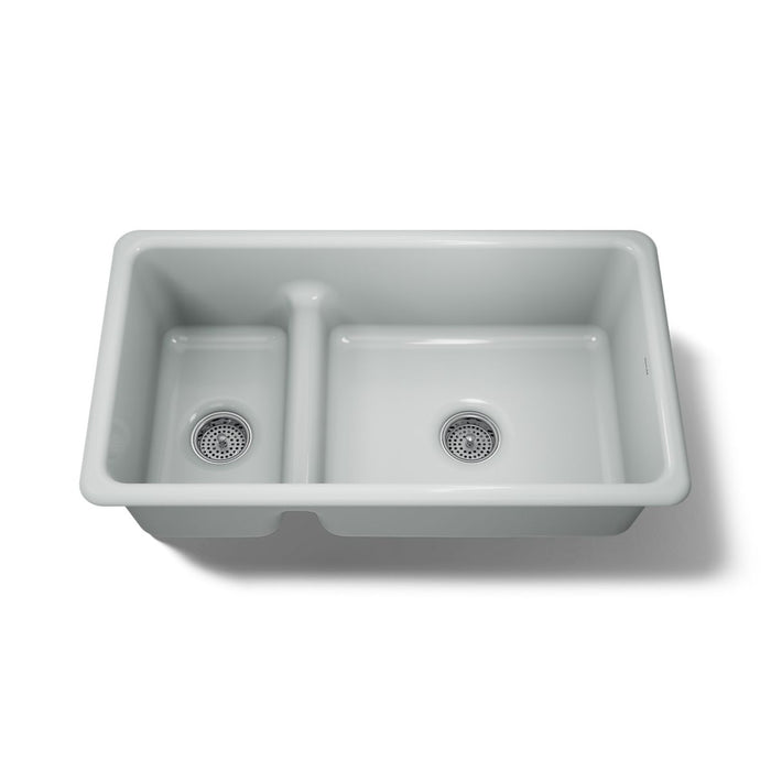 KOHLER K-6625 Iron/Tones Smart Divide 33" top-/undermount double-bowl kitchen sink