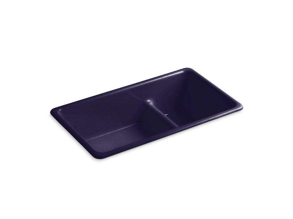 KOHLER Iron/Tones Smart Divide 33" top-/undermount double-bowl kitchen sink