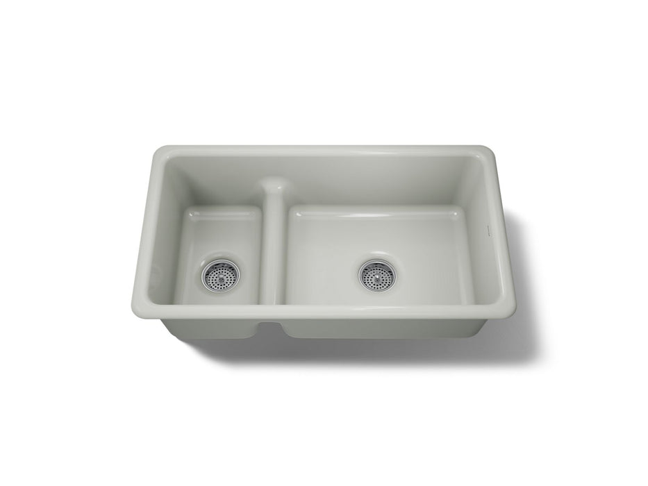 KOHLER K-6625 Iron/Tones Smart Divide 33" top-/undermount double-bowl kitchen sink