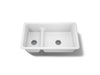 KOHLER Iron/Tones Smart Divide 33" top-/undermount double-bowl kitchen sink