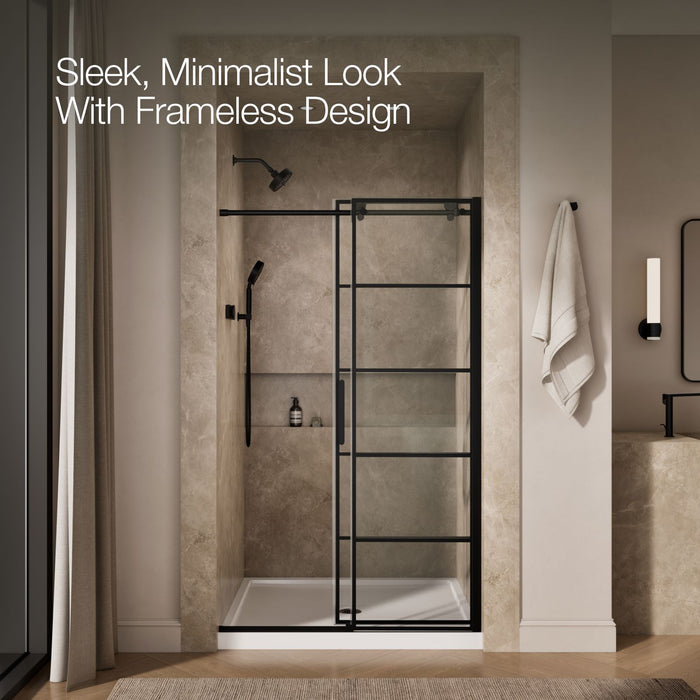 KOHLER K-701695-G79 Composed Sliding shower door, 78" H x 44-1/8 - 47-7/8" W, with 3/8" thick Crystal Clear glass with r