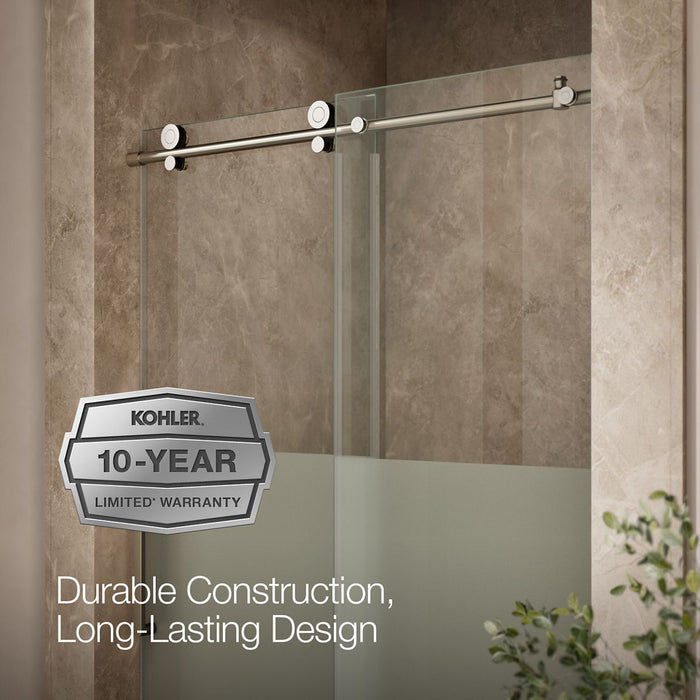 Kohler Composed 78" H sliding shower door with 3/8"-thick glass