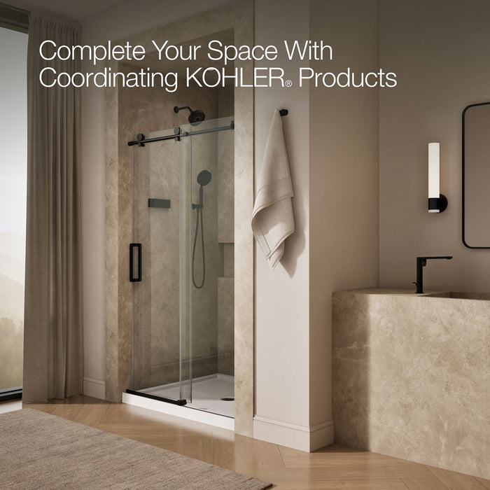 KOHLER K-701695-L Composed Sliding shower door, 78" H x 44-1/8 - 47-7/8" W, with 3/8" thick Crystal Clear glass
