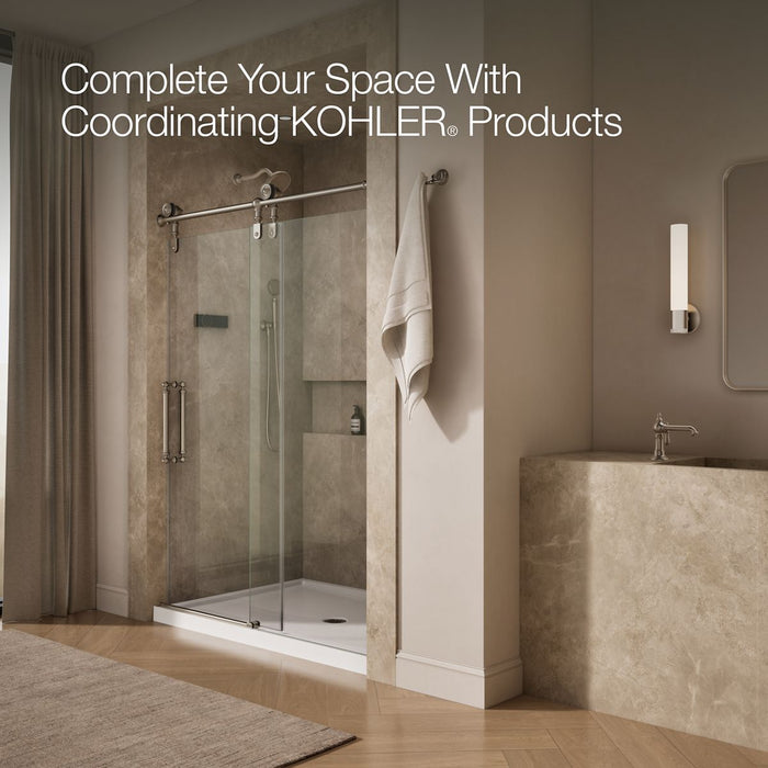 KOHLER K-701724-10L Artifacts 80-7/8" H sliding shower door with 3/8"-thick glass
