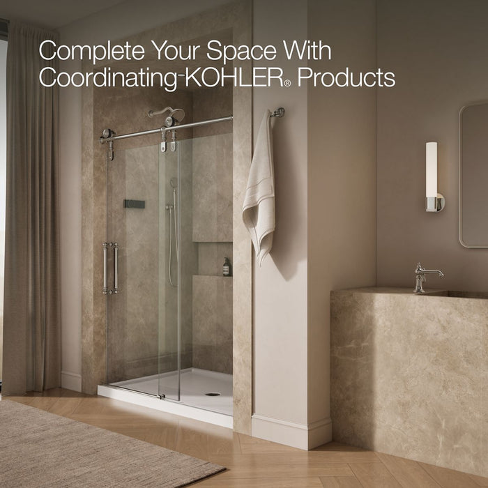 KOHLER K-701724-10L Artifacts 80-7/8" H sliding shower door with 3/8"-thick glass