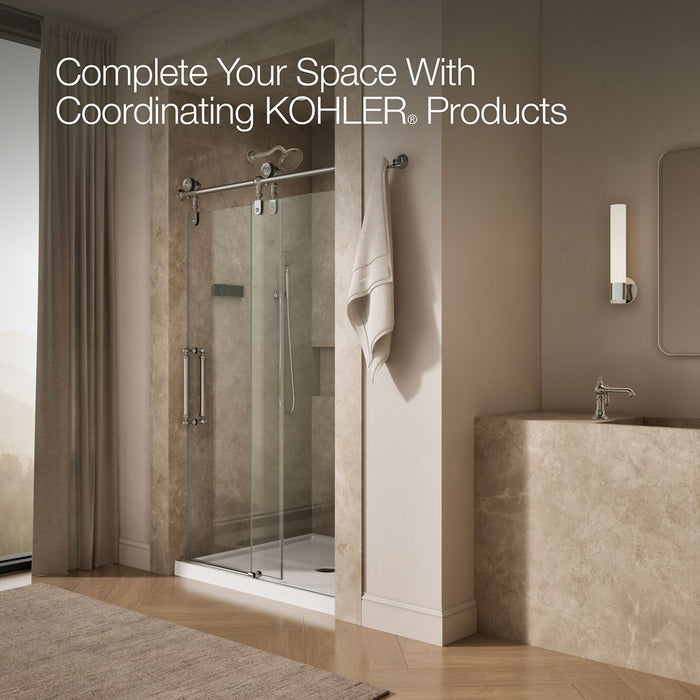 KOHLER K-701727-10L Artifacts 80-7/8" H sliding shower door with 3/8"-thick glass