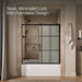 KOHLER K-702253-10G80 Rely 62-1/2" H sliding bath door with 3/8"-thick glass