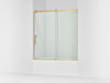 KOHLER K-702253-10L Rely 62-1/2" H sliding bath door with 3/8"-thick glass