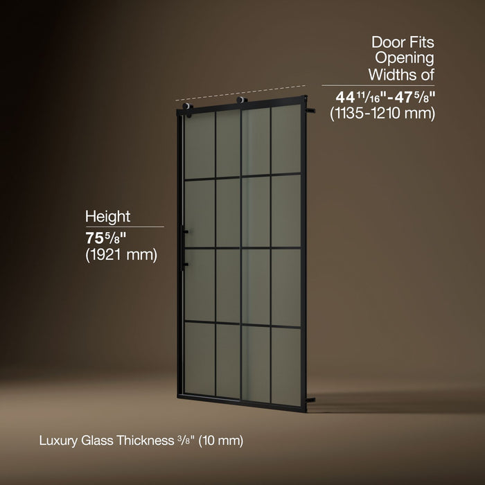KOHLER K-702254-10G80 Rely 77" H sliding shower door with 3/8"-thick glass