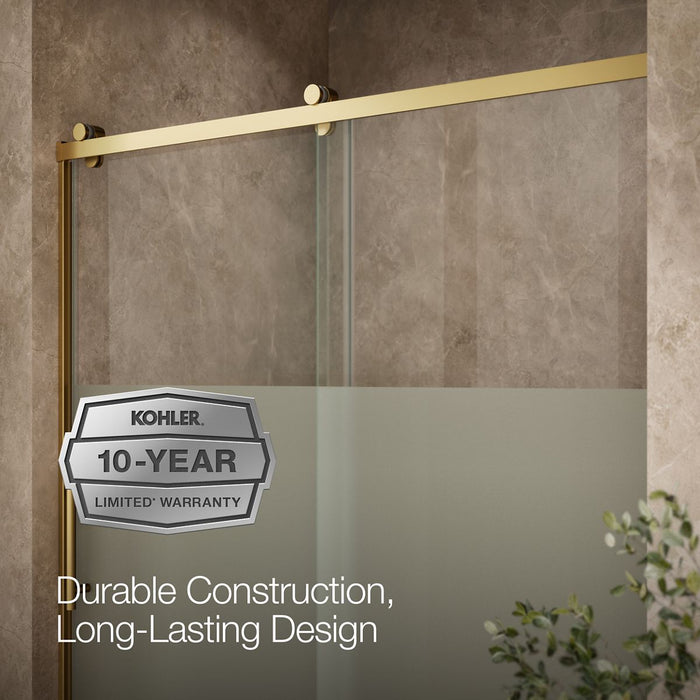 KOHLER K-702256-10G81 Rely 77" H sliding shower door with 3/8"-thick glass