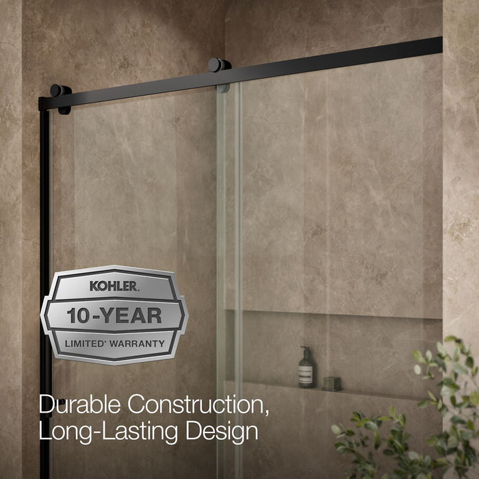 KOHLER K-702256-10L Rely 77" H sliding shower door with 3/8"-thick glass