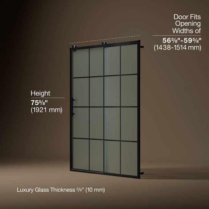 KOHLER K-702256-10G80 Rely 77" H sliding shower door with 3/8"-thick glass