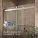 Kohler Levity Frameless sliding bath door, 61-9/16" H x 56-5/8 - 59-5/8" W, with 5/16"-thick Crystal Clear glass
