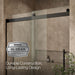 Kohler Levity Frameless sliding bath door, 61-9/16" H x 56-5/8 - 59-5/8" W, with 5/16"-thick Crystal Clear glass
