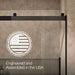 Kohler Levity Frameless sliding bath door, 61-9/16" H x 56-5/8 - 59-5/8" W, with 5/16"-thick Crystal Clear glass