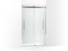 KOHLER K-702421-L Levity Frameless sliding shower door, 77-9/16" H x 44-5/8 - 47-5/8" W, with 5/16"-thick Crystal Clear 