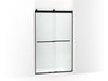 KOHLER K-702422-L Levity Frameless sliding shower door, 77-9/16" H x 44-5/8 - 47-5/8" W, with 5/16"-thick Crystal Clear 