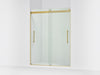 KOHLER K-702423-L Levity Frameless sliding shower door, 77-9/16" H x 56-5/8 - 59-5/8" W, with 5/16"-thick Crystal Clear 