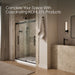 Kohler Levity Frameless sliding shower door, 77-9/16" H x 56-5/8 - 59-5/8" W, with 5/16"-thick Crystal Clear glass
