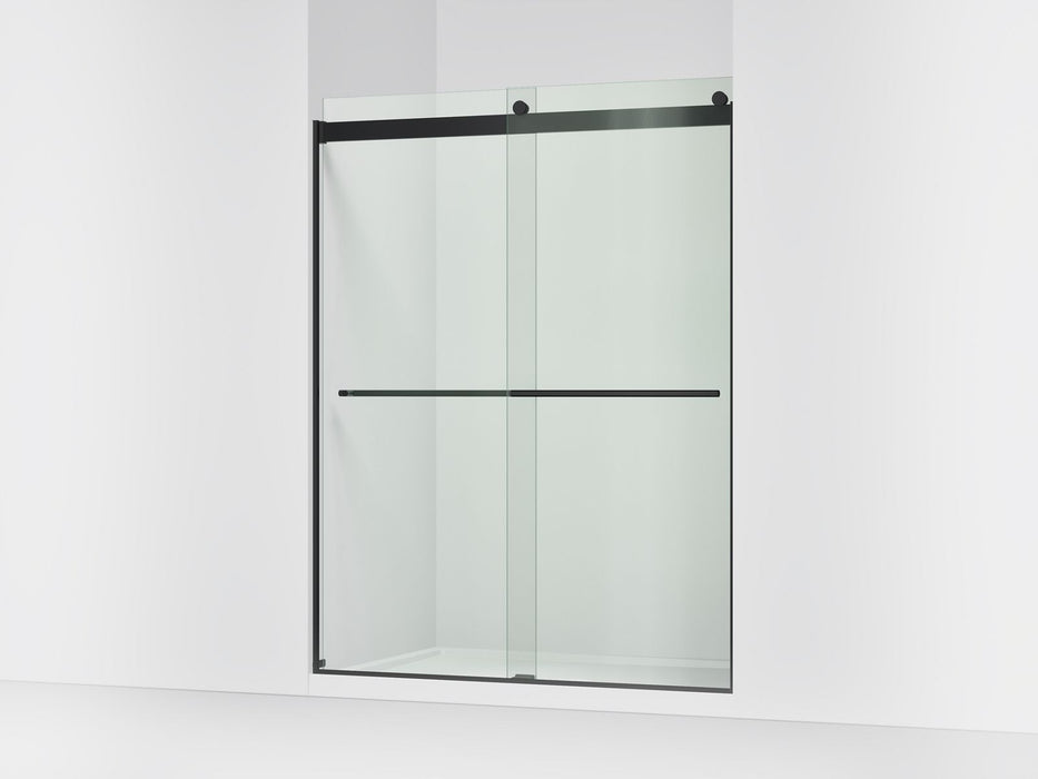 KOHLER K-702424-L Levity Frameless sliding shower door, 77-9/16" H x 56-5/8 - 59-5/8" W, with 5/16"-thick Crystal Clear glass