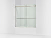 Kohler Levity 61-9/16" H sliding bath door with 3/8"-thick glass