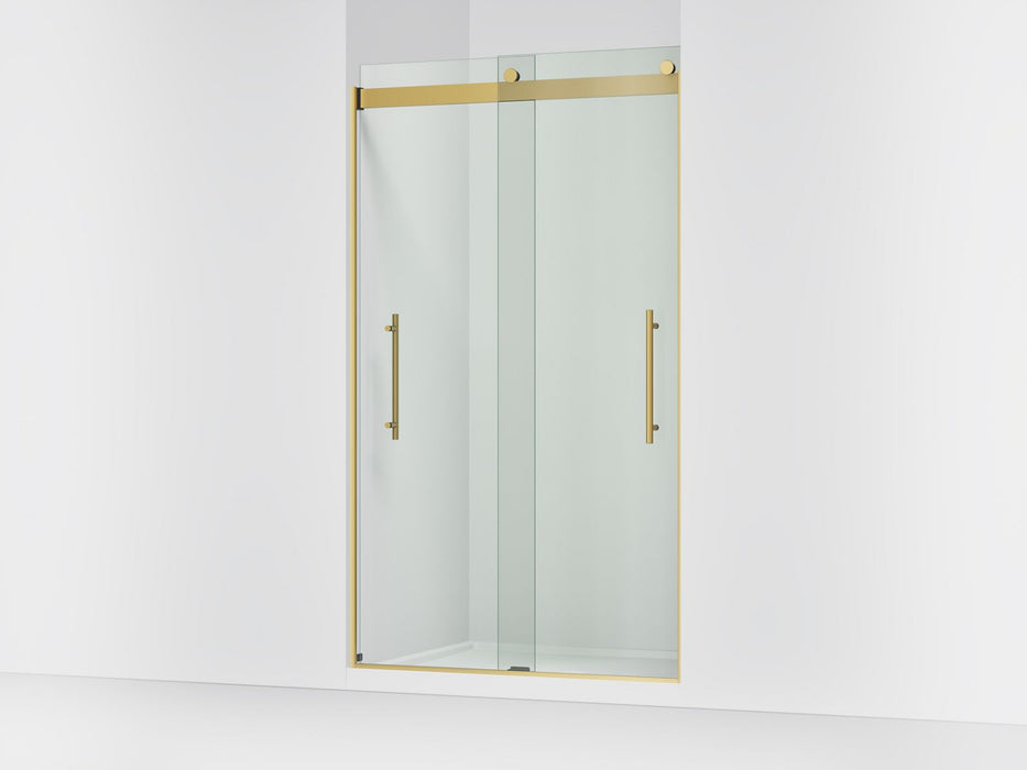 KOHLER K-702427-L Levity Frameless sliding shower door, 81-5/8" H x 44-5/8 - 47-5/8" W, with 3/8"-thick Crystal Clear gl