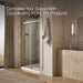Kohler Levity Frameless sliding shower door, 81-5/8" H x 44-5/8 - 47-5/8" W, with 3/8"-thick Crystal Clear glass