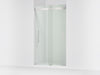 Kohler Levity Frameless sliding shower door, 81-5/8" H x 44-5/8 - 47-5/8" W, with 3/8"-thick Crystal Clear glass