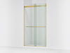 KOHLER K-702428-L Levity Frameless sliding shower door, 81-5/8" H x 44-5/8 - 47-5/8" W, with 3/8"-thick Crystal Clear gl