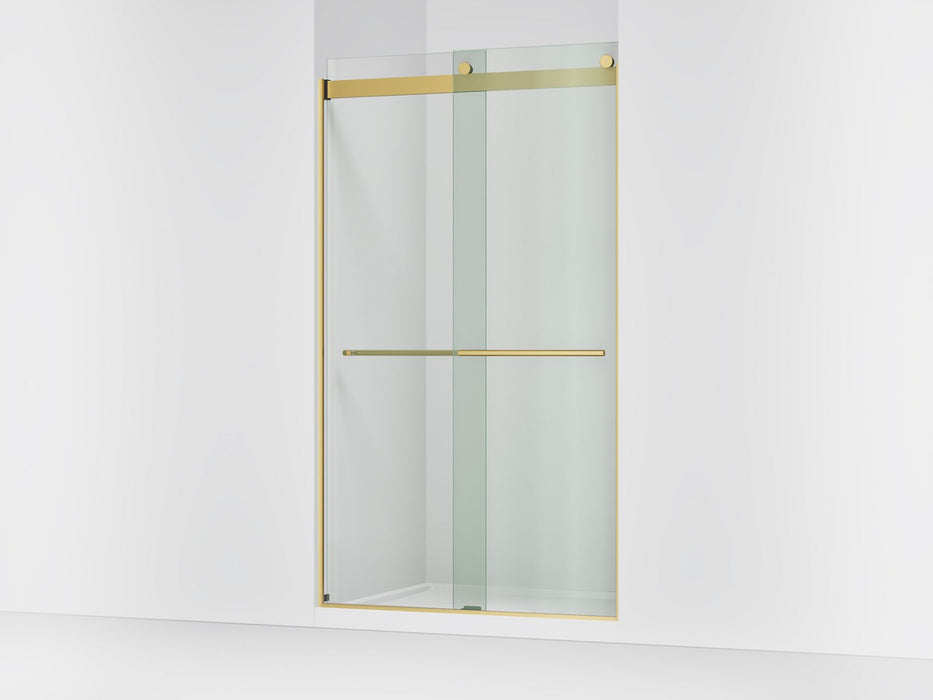 KOHLER K-702428-L Levity Frameless sliding shower door, 81-5/8" H x 44-5/8 - 47-5/8" W, with 3/8"-thick Crystal Clear gl