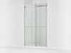 Kohler Levity Frameless sliding shower door, 81-5/8" H x 44-5/8 - 47-5/8" W, with 3/8"-thick Crystal Clear glass