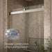 Kohler Levity Frameless sliding shower door, 81-5/8" H x 44-5/8 - 47-5/8" W, with 3/8"-thick Crystal Clear glass