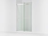 Kohler Levity Frameless sliding shower door, 81-5/8" H x 44-5/8 - 47-5/8" W, with 3/8"-thick Crystal Clear glass