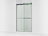Kohler Levity Frameless sliding shower door, 81-5/8" H x 44-5/8 - 47-5/8" W, with 3/8"-thick Crystal Clear glass