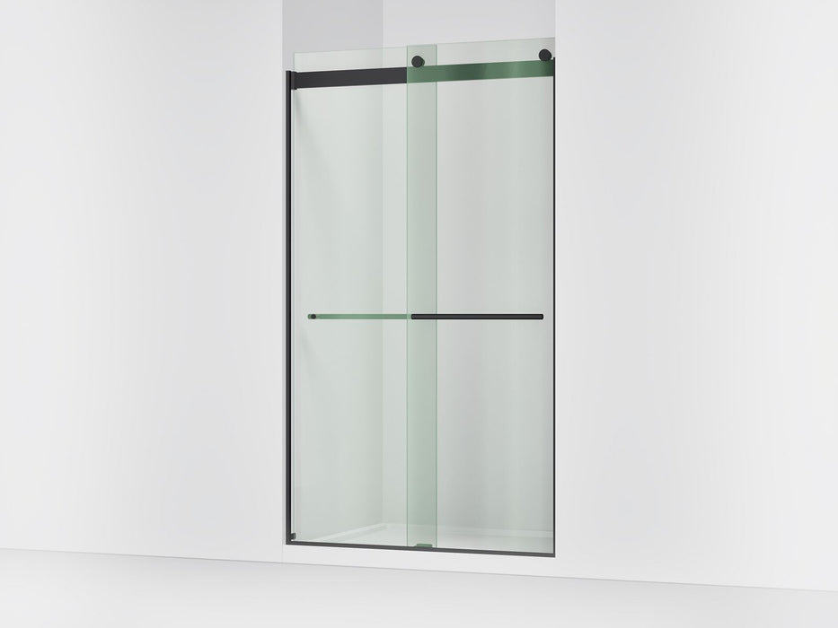 Kohler Levity Frameless sliding shower door, 81-5/8" H x 44-5/8 - 47-5/8" W, with 3/8"-thick Crystal Clear glass