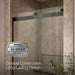 Kohler Levity Frameless sliding shower door, 81-5/8" H x 44-5/8 - 47-5/8" W, with 3/8"-thick Crystal Clear glass