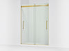 KOHLER K-702429-L Levity Frameless sliding shower door, 81-5/8" H x 56-5/8 - 59-5/8" W, with 3/8"-thick Crystal Clear gl