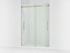 Kohler Levity Frameless sliding shower door, 81-5/8" H x 56-5/8 - 59-5/8" W, with 3/8"-thick Crystal Clear glass