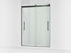 Kohler Levity Frameless sliding shower door, 81-5/8" H x 56-5/8 - 59-5/8" W, with 3/8"-thick Crystal Clear glass