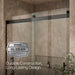 Kohler Levity Frameless sliding shower door, 81-5/8" H x 56-5/8 - 59-5/8" W, with 3/8"-thick Crystal Clear glass