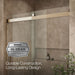 KOHLER K-706002-L Levity Sliding bath door, 59-3/4" H x 56-5/8 - 59-5/8" W, with 1/4" thick Crystal Clear glass, anodized...